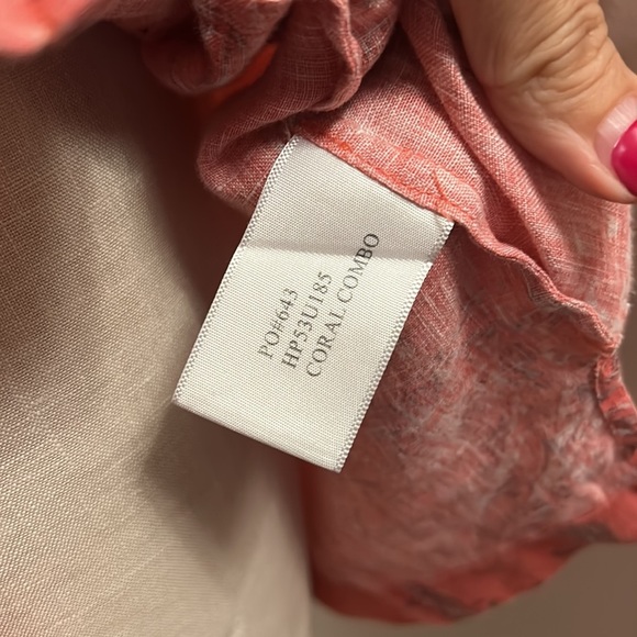 NAT Nast Men’s Linen American Fit Coral Combo Shirt size M - Picture 8 of 14